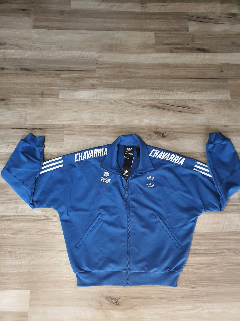 Adidas x Willy Chavarria Full Zip Knit Tracktop Jacket Marine JV8991 Sz Men's M